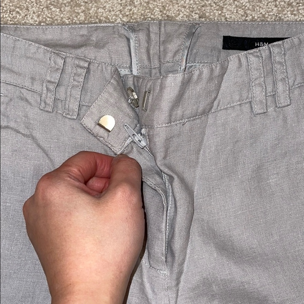 Light gray linen pants - Picture 4 of 9